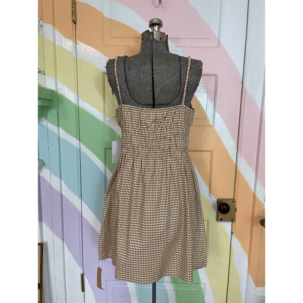 Reformation Kathleen NWT XL Gingham Sundress Organic Cotton Smocked Midi Dress - Picture 4 of 11
